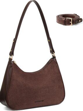 Small Crescent Shoulder Bags for Women Suede Crossbody Purses